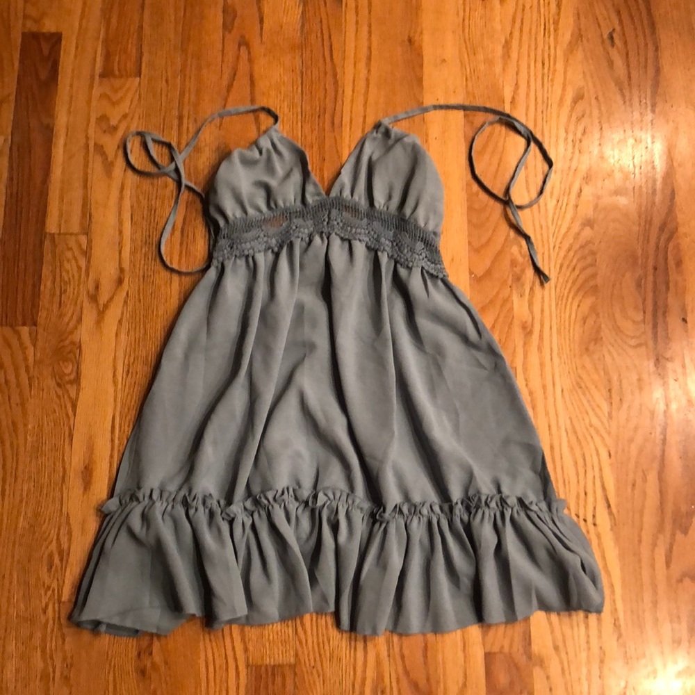 Blue homecoming dress.